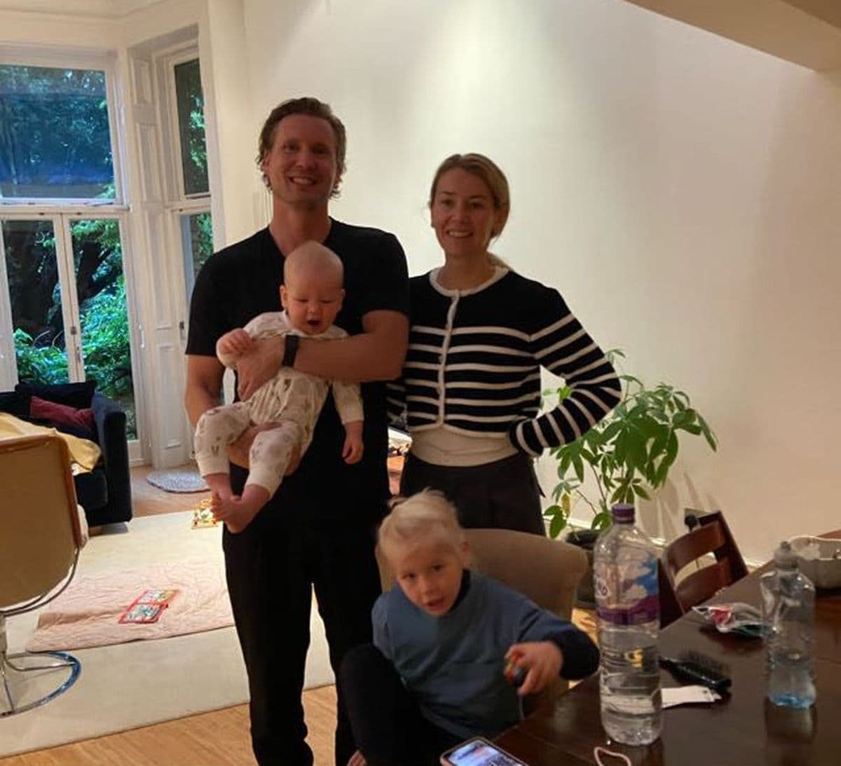 Kerstin at home with her family